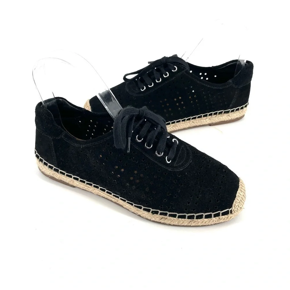 Marc Fisher LTD Mandal Espadrille Sneaker Black Suede Shoe